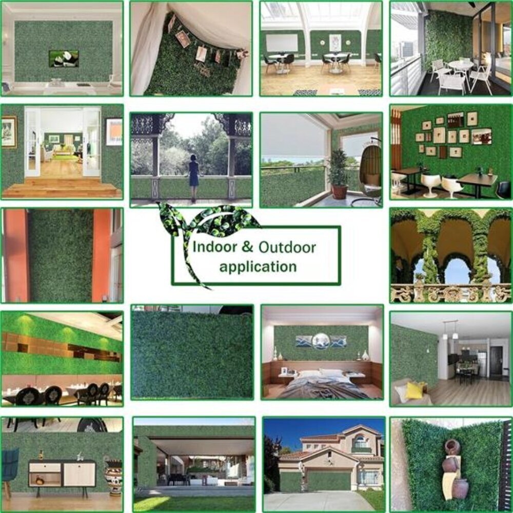 Artificial Grass Wall Panel Backdrop,10 X 10 in 24P(16.8 sqft) UV-Anti - Picture 5 of 7